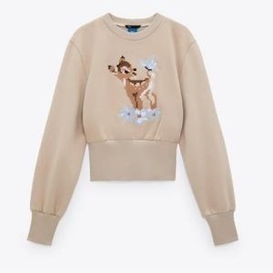 Zara Disney embroidered Bambi sweater